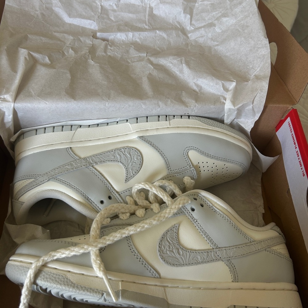 Nike Gray and White Sneakers
